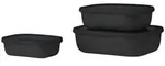 Mepal Vorratsdosen Set Cirqula Nordic Black rechteckig flach BPA frei