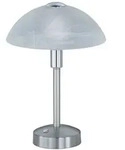 Trio Leuchten Tischleuchte Donna Nickel matt Glas Metall 30 cm 4 W 230 V