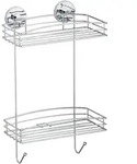 Wenko Wandregal Vacuum-Loc Silber 26 x 43 x 15 cm ohne Bohren