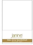Janine Design Spannbetttuch Mako Jersey Wei&szlig; 150 x 200 cm Original-Fulflexgummi
