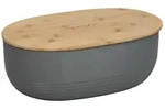 kela Brotkasten Namur dunkelgrauer Kunststoff Bambus 38 x 14 x 23 cm
