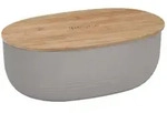 kela Brotkasten Namur opalgrauer Kunststoff Bambus 38 x 14 cm