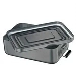 K&uuml;chenprofi Lunchbox rechteckig anthrazit Aluminium mit Trennsteg