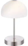 GLOBO Tischleuchte Snowflake Silber Wei&szlig; LED 27 cm H&ouml;he 400 Lumen