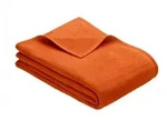 IBENA Fleecedecke Porto orangefarbenes Mischgewebe 180 x 220 cm