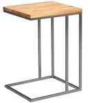 M2 Kollektion Beistelltisch Edelstahl & Wildeiche ca. 38 x 43 cm kompakt