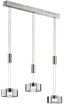Fischer & Honsel Pendelleuchte Lavin nickelfarbenes Metall 100 cm h&ouml;henverstellb...