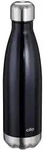 Cilio Isolierflasche Elegante Schwarz Edelstahl Doppelwand 500 ml kohlens&auml;uregee...