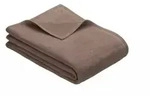 IBENA Fleecedecke Porto espressofarbenes Mischgewebe 220 x 240 cm