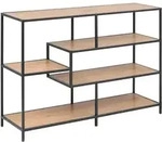 Actona Group B&uuml;cherregal Abner Wildeiche & Schwarz 114 x 78 cm Industrielook