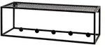 Haku Wandgarderobe Leicester schwarz Metall 50 x 16 cm mit 5 Haken