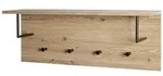 HAKU M&ouml;bel Wandgarderobe Artisan Eiche & schwarzes Metall mit Ablage 80 x 30 cm