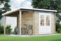 Alpholz Pultdach Gartenhaus Maria mit Schleppdach Pinie