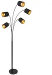 Globo 58500 Kaddy Stehleuchte Metall Schwarz Matt, 5X E14