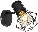 Globo 54017-1 Priska Strahler Metall Schwarz, 1X E27