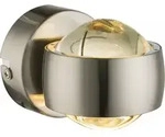 Randi Wandleuchte Metall Nickel Matt, 2X Led
