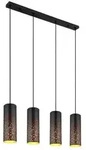 Crocky H&auml;ngeleuchte Metall Schwarz Matt, 4X E27