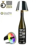 Sompex TOP 2.0 - Chrom, RGBW-Akku-Flaschenleuchte