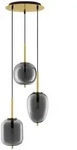 Nova Luce 9624082 Lato E14 Pendelleuchte Gold, Rauchiggrau
