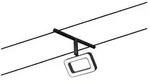 CorDuo LED Seilsystem Frame Einzelspot 280lm 4,8W 3000K 12V Schwarz matt Chrom