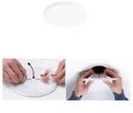 VariFit LED Einbaupanel Veluna Edge IP44 rund 90mm 500lm 4000K Wei&szlig;