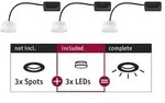 LED Modul Einbauleuchte Choose Coin 3er-Set rund 50mm Coin 3x6W 3x470lm 230V 2700K