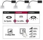 LED Modul Einbauleuchte 3-Step-Dim Choose Coin 3er-Set rund 50mm Coin 3x6W 3x470lm