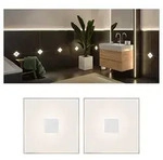 LumiTiles LED Fliesen Square 2er-Set IP44 100x10mm 2x20lm 230/12V 2x0,8W 2700K Wei&szlig;