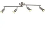 Matrix Strahler Metall Nickel Matt, 4X Gu10 Led