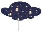 Deckenleuchte Wolke blau mit fluoreszend. Sternen