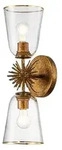 Elstead Lighting Staring Wandleuchte Goldfarben STARING-2WB-DG-CLEAR