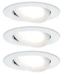 LED Einbauleuchte Nova Plus Coin Basisset schwenkbar rund 84mm 50&deg; Coin 3x6W 3x470lm