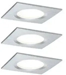 LED Einbauleuchte Nova Plus Coin Basisset starr IP44 eckig 78x78mm Coin 3x6W 3x470lm