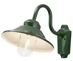 Wandleuchte Vega, grun, klares Glas