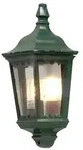 Wandleuchte Halbschale Firenze, grun, klares Glas