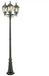 Stehleuchte Firenze, grun, 3 flg., klares Glas