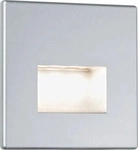 LED Wandeinbauleuchte Edge Quadro eckig 80x5mm 1,2W 50lm 230V 2700K Chrom matt