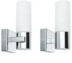 Spiegelleuchte Gemini IP44 E14 230V max. 2x20W dimmbar Chrom Satin