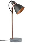 Neordic Tischleuchte Orm E27 max. 20W Grau Kupfer matt Metall Beton