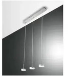 Fabas Luce Dunk Pendelleuchte LED 3x8W Metall- und Methacrylat Aluminium gebuerstet