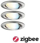 LED Einbauleuchte Smart Home Zigbee Nova Plus Coin Basisset schwenkbar rund 84mm 50&deg;