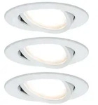 LED Einbauleuchte Nova Coin Basisset schwenkbar rund 84mm 50&deg; Coin 3x6W 3x470lm 230V