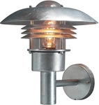 Wandleuchte Modena Galvanisiert, klares Glas