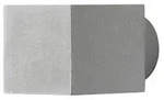Halogenspot Modena silbergrau, quadrat, klares Glas
