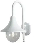 Wandleuchte Bari, weiss matt, klares Polycarbonatglas