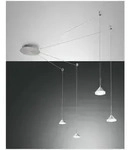 Fabas Luce Isabella Pendelleuchte LED 4x8W Metall- und Methacrylat Aluminium