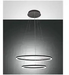 Fabas Luce Giotto Pendelleuchte LED 52W Metall- und Methacrylat Schwarz