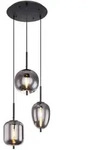Globo 15345-3 Blacky H&auml;ngeleuchte Metall Schwarz, 3X E14