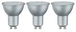 Standard 230V LED Reflektor GU10 3er-Pack 3x425lm 3x6,5W 2700K Alu