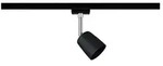 URail Schienenspot Cover Einzelspot GU10 max. 10W dimmbar 230V Schwarz matt Chrom